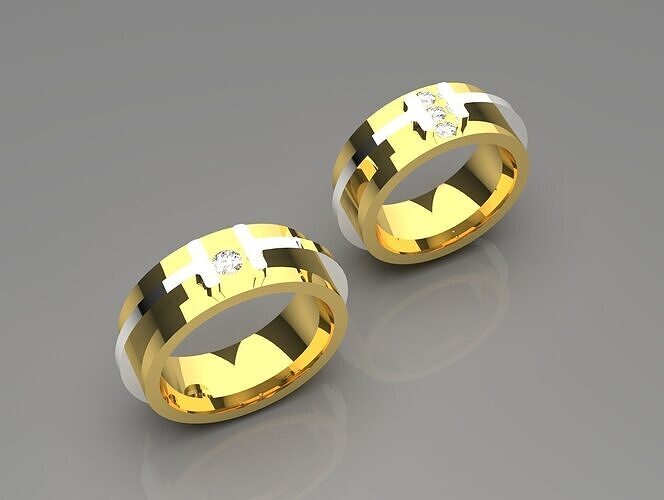 couple wedding ring cr0033 3D print model