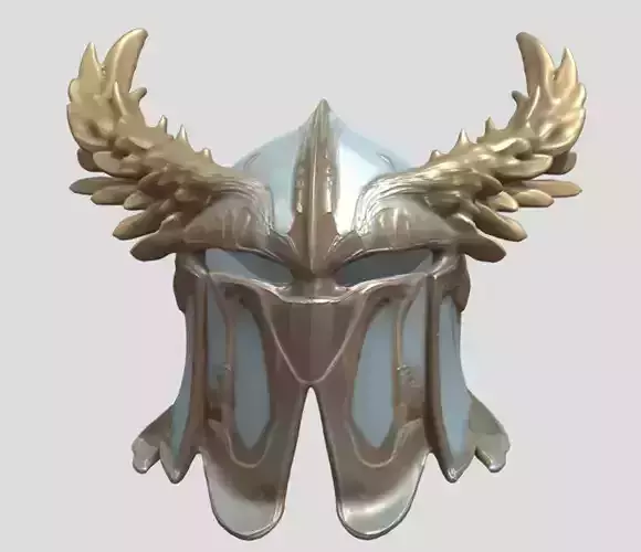Winged Helmet 3D Model PBR Textured Game Ready Prop