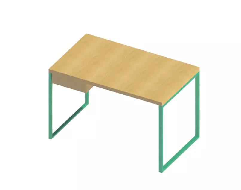 Sibgle desktop or office table 3D model