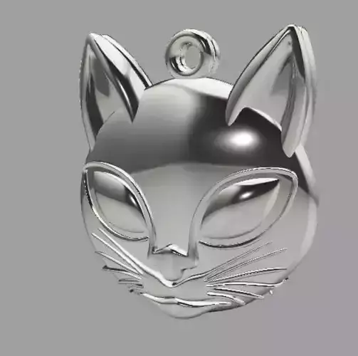 Cat pendant double face