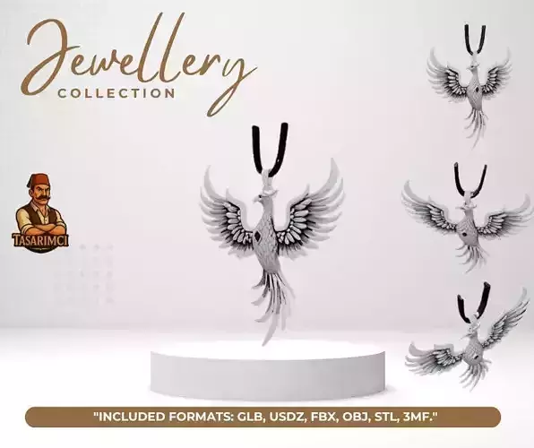 Phoenix Pendant Design 3