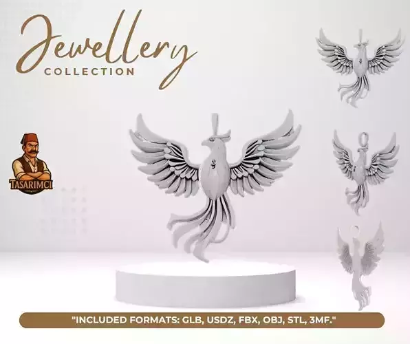 Phoenix Pendant Design 4 