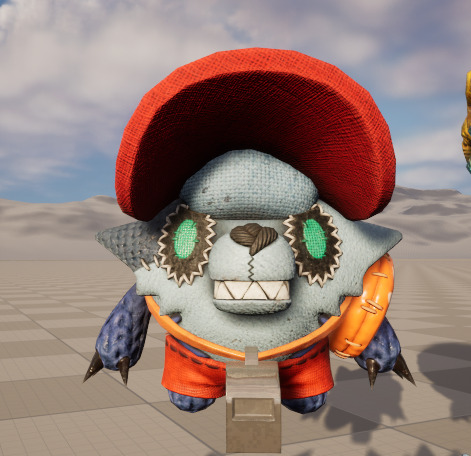 Five stylized plush werewolves   upgraded with skeletal skins Low-poly 3D model_2