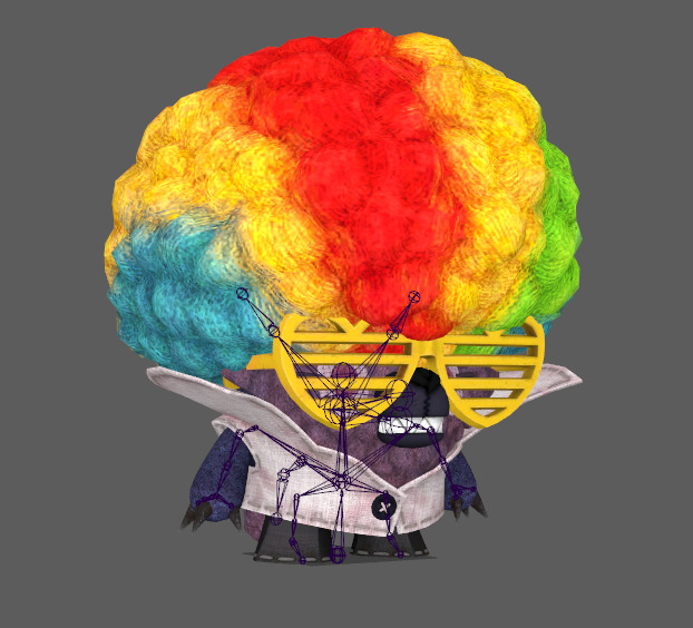 Five stylized plush werewolves   upgraded with skeletal skins Low-poly 3D model_7