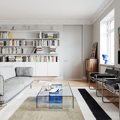 Modern Bauhaus Flat Scene 3D model 3