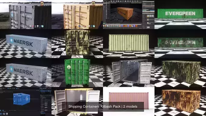 Shipping Containers Kitbash Pack