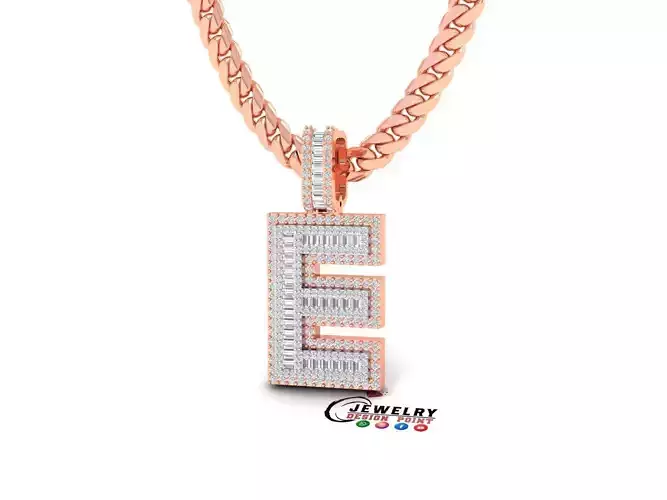 Custom Initial ELetter Diamond  E to Z Alphabet Bug Necklace