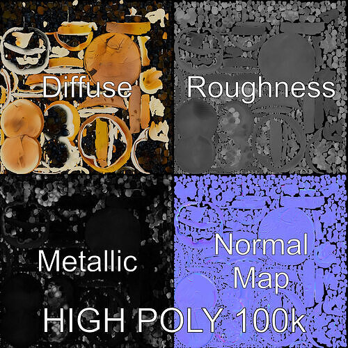 Gourmet Canaps Model Pack Low-poly 3D model 2