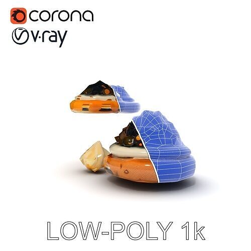 Gourmet Canaps Model Pack Low-poly 3D model 7