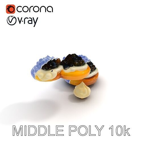Gourmet Canaps Model Pack Low-poly 3D model 6