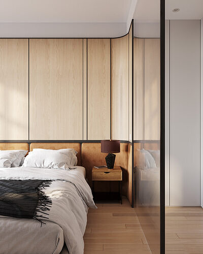 Minimalist modern studio scene 3D model 7