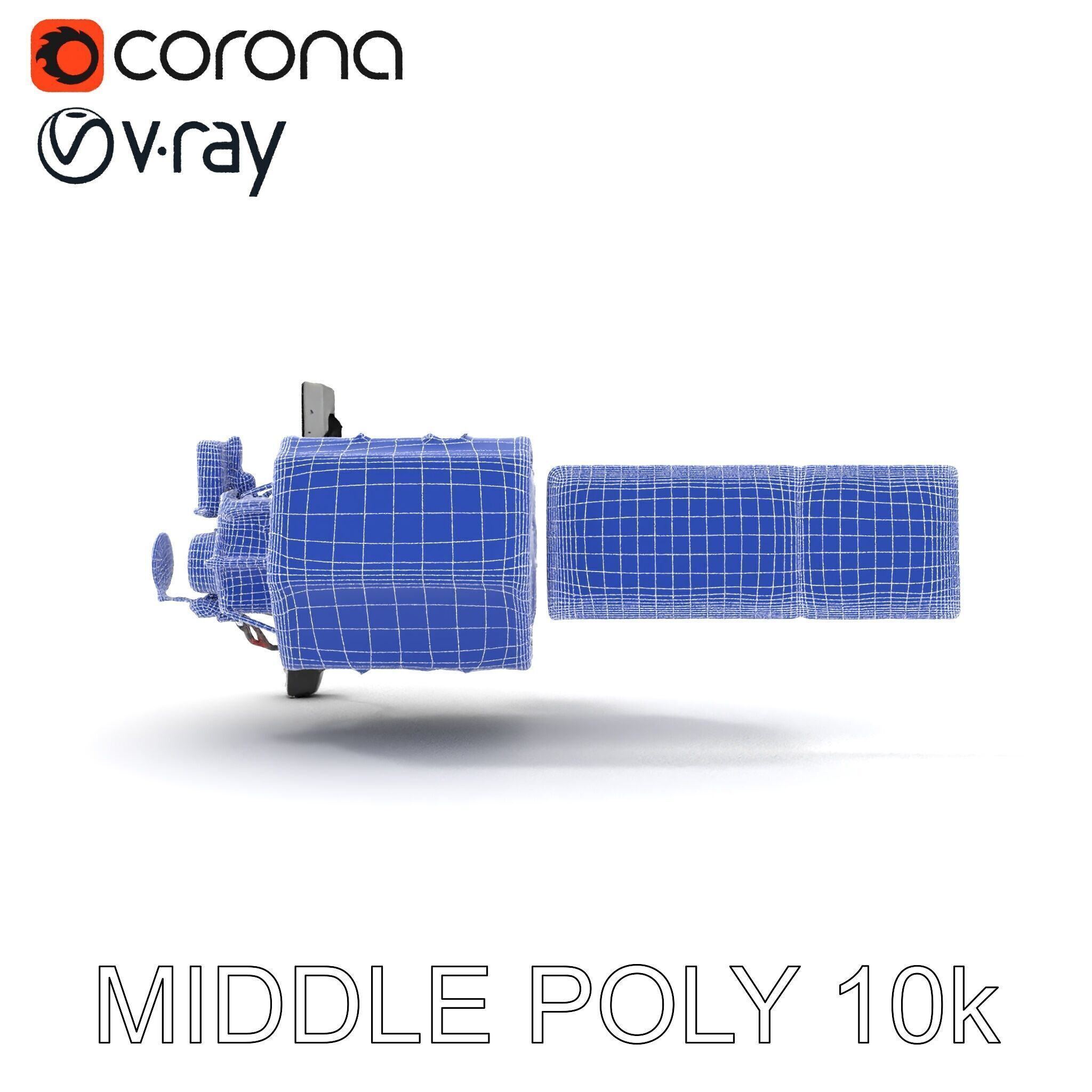 Satellite Model Pack with Detailed Panels and Equipment Low-poly 3D model_9