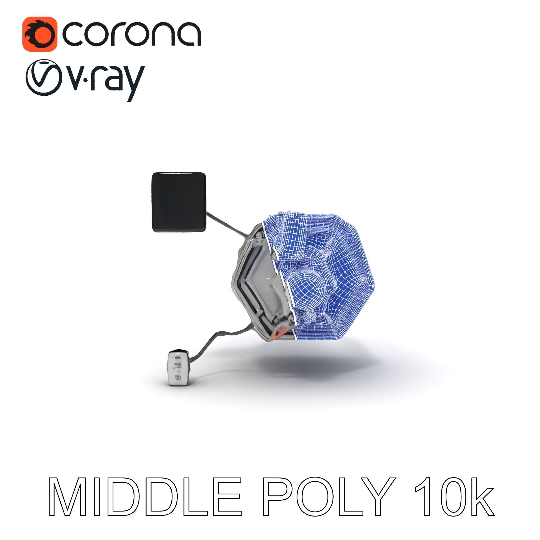 Satellite Model Pack with Detailed Panels and Equipment Low-poly 3D model_33