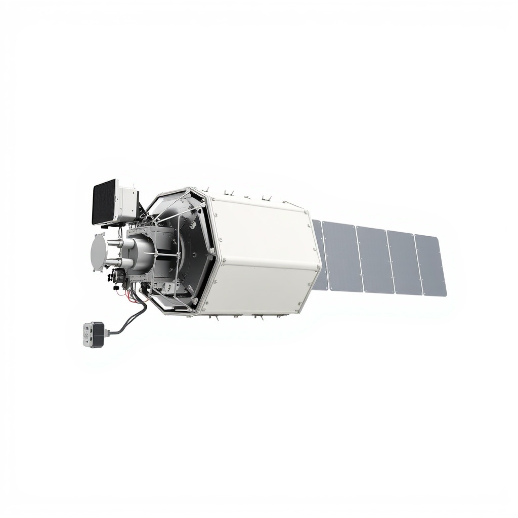 Satellite Model Pack with Detailed Panels and Equipment Low-poly 3D model_4