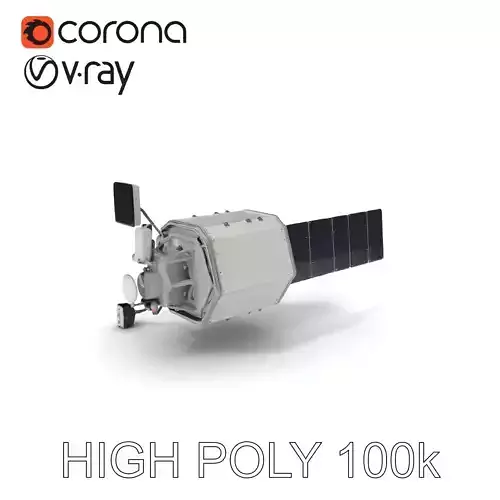 Satellite Model Pack with Detailed Panels and Equipment