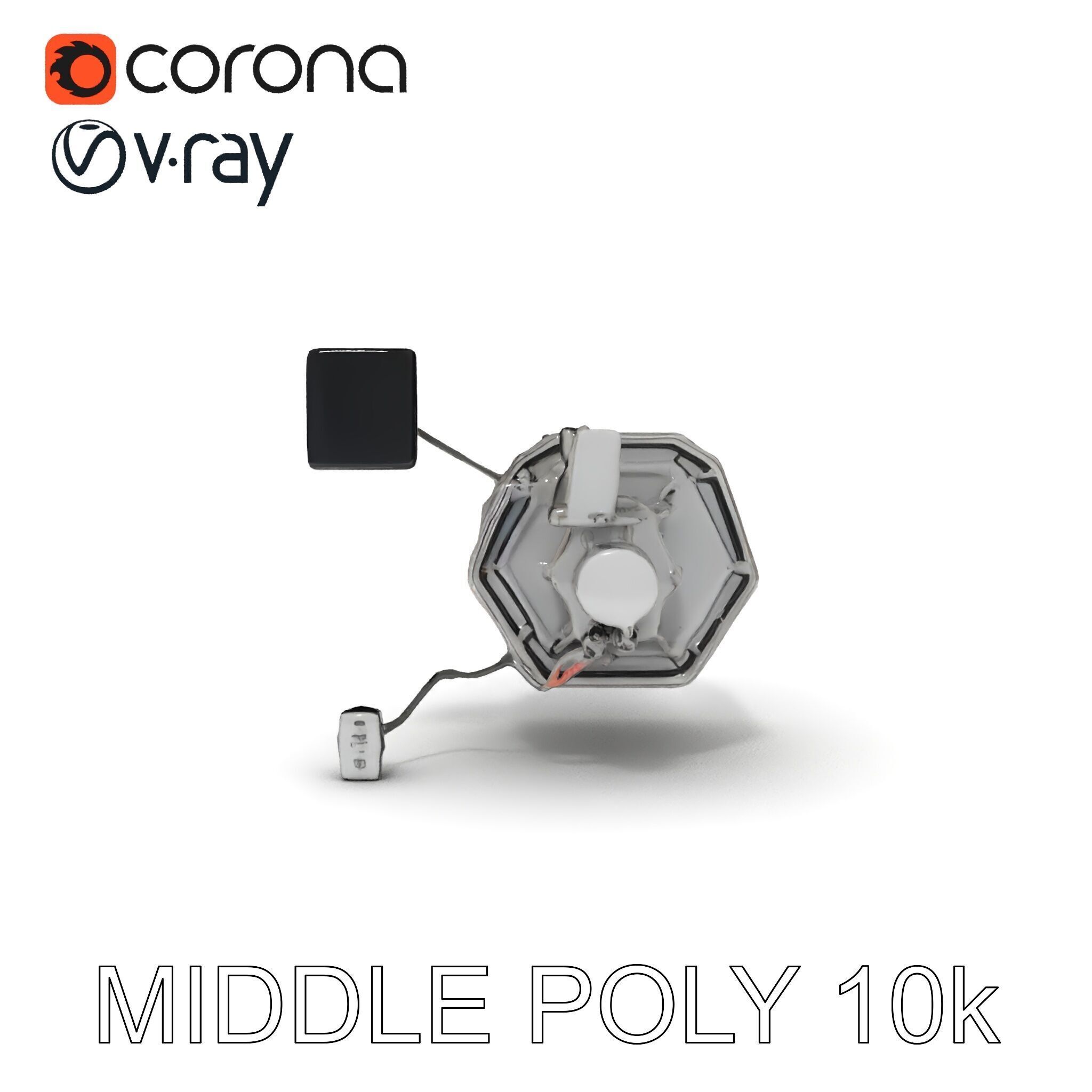 Satellite Model Pack with Detailed Panels and Equipment Low-poly 3D model_20