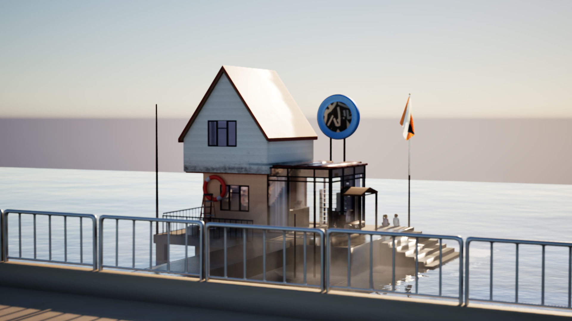 sea house model 3D model_1