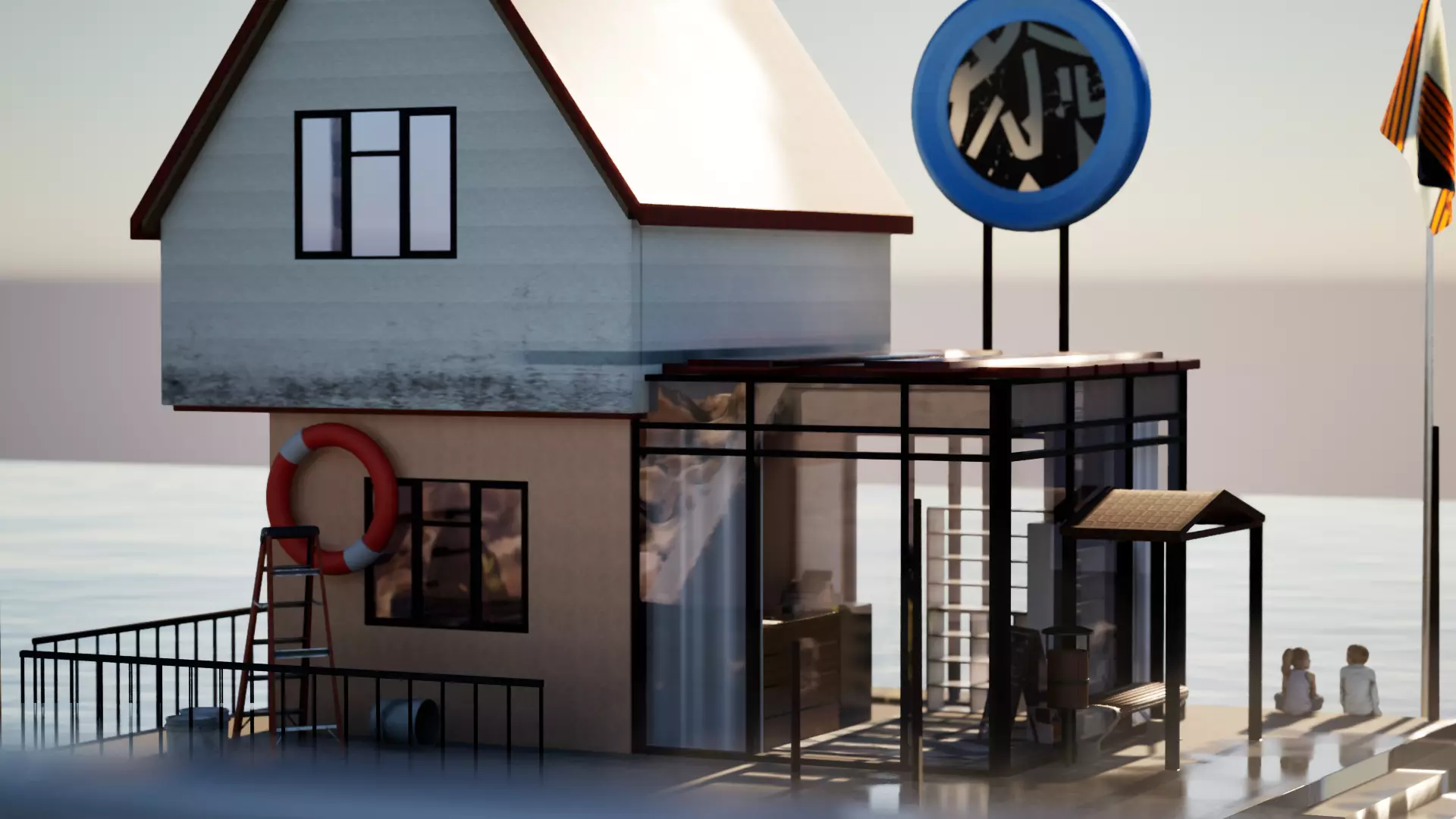 sea house model 3D model_0