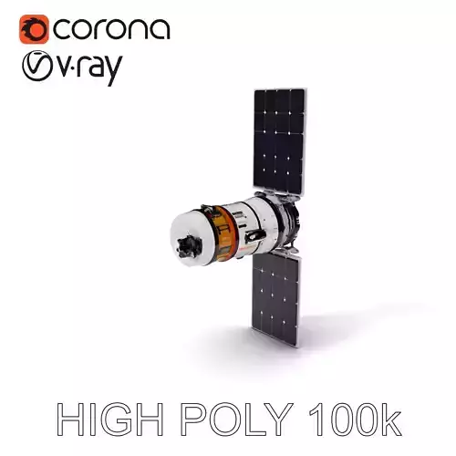 Spacecraft Satellite Model Pack with Detailed Solar Panels