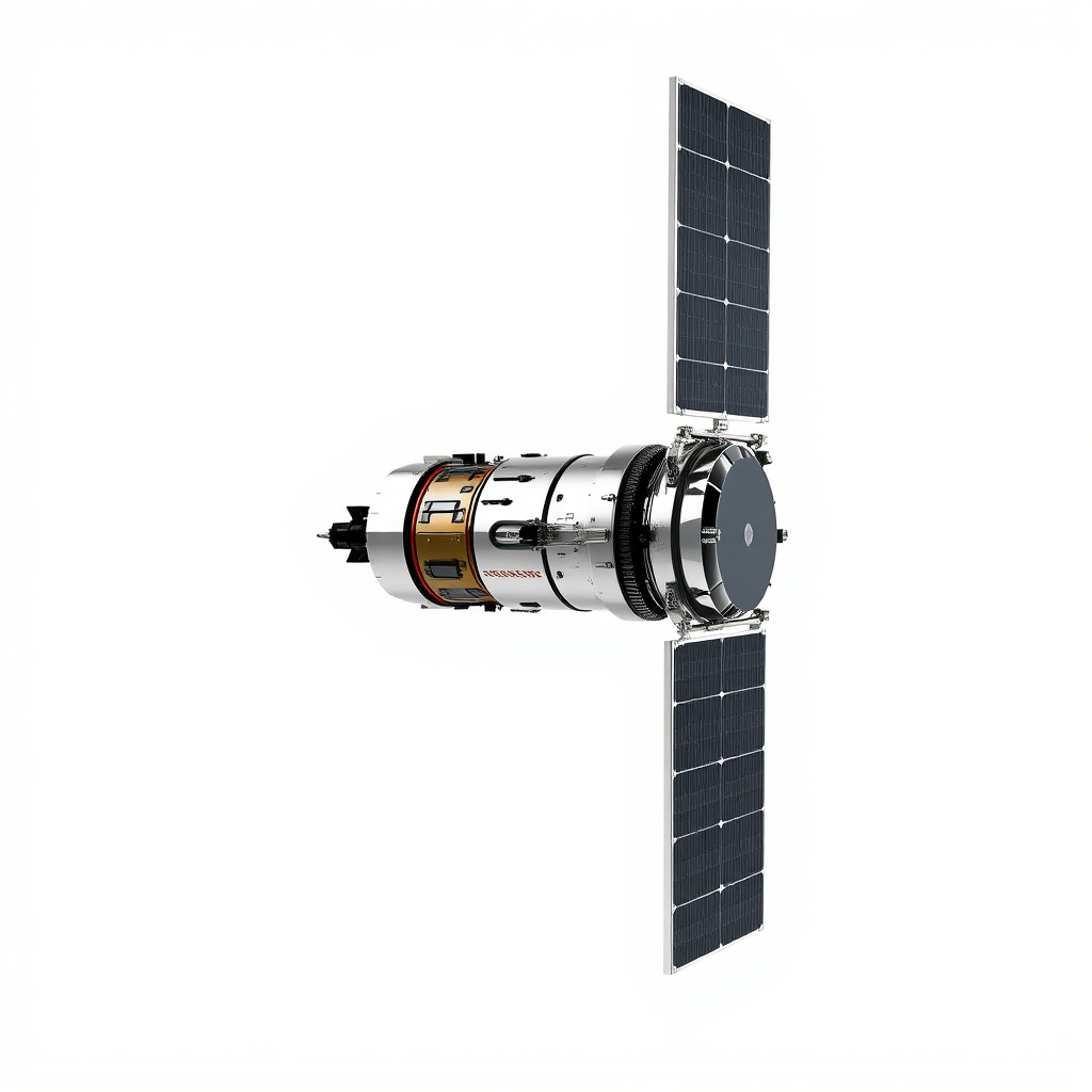 Spacecraft Satellite Model Pack with Detailed Solar Panels Low-poly 3D model_4