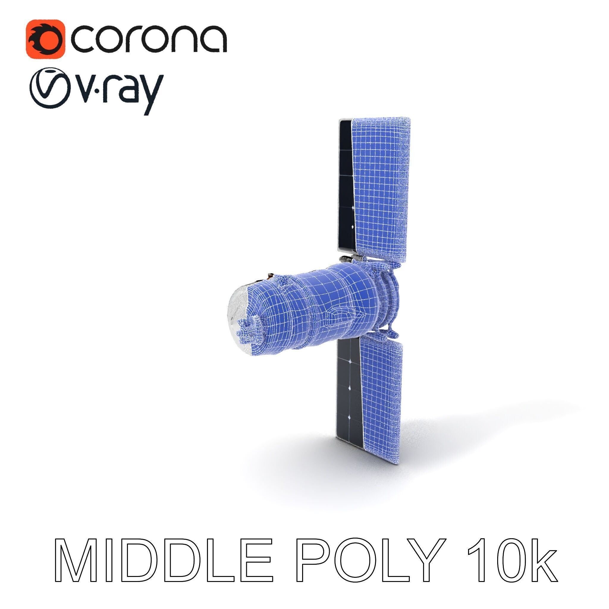 Spacecraft Satellite Model Pack with Detailed Solar Panels Low-poly 3D model_30