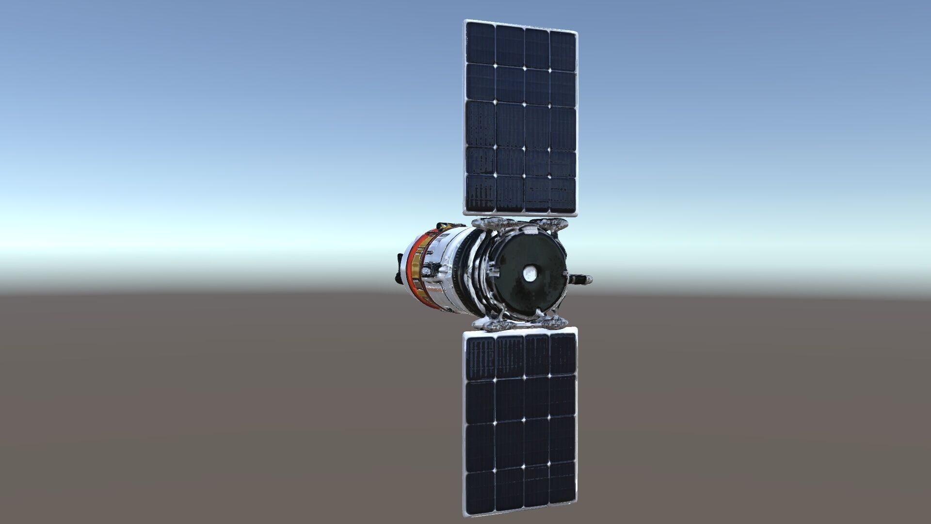 Spacecraft Satellite Model Pack with Detailed Solar Panels Low-poly 3D model_5