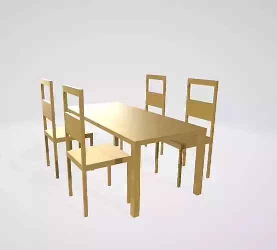 Realistic chair table 3d models 