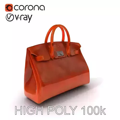 Luxury Leather Handbag D Model Pack