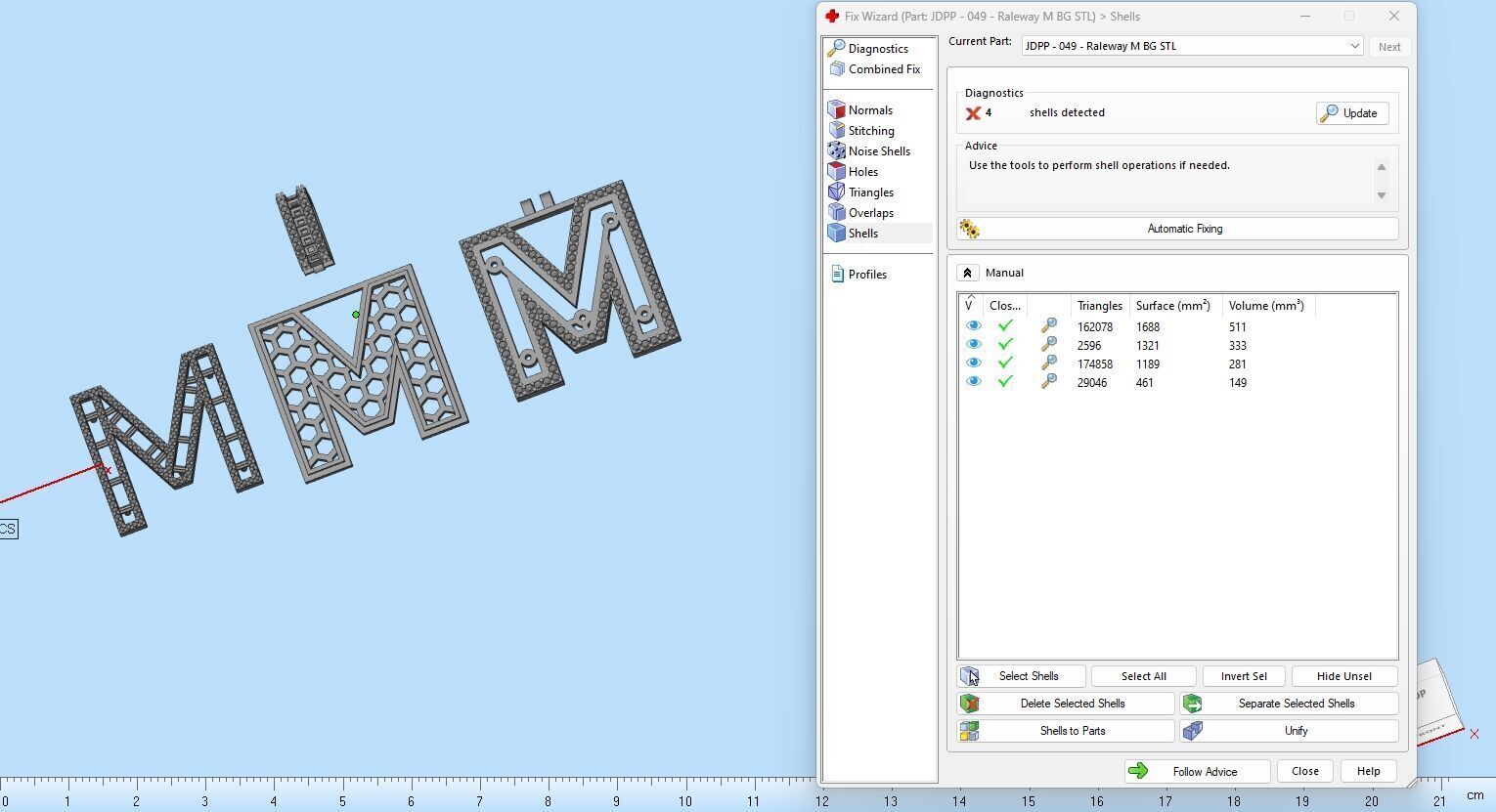 Custom Initial M Letter Diamond  A to Z Alphabet Bug Necklace 3D print model_17