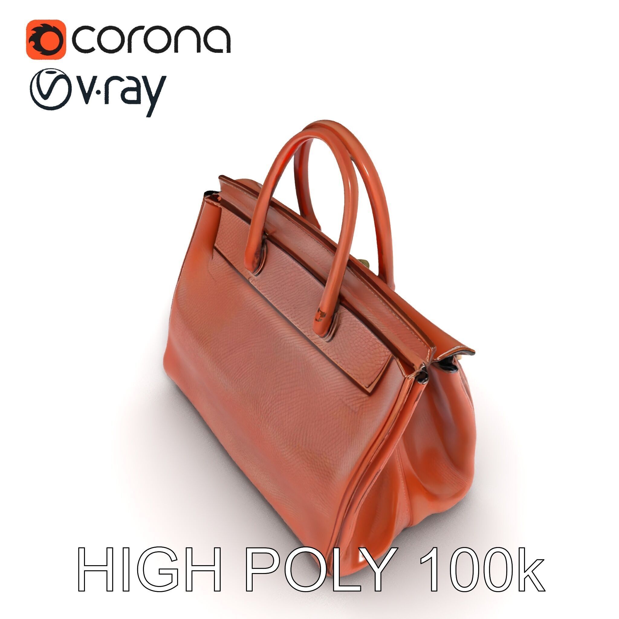 Luxury Handbag D Model Pack Low-poly 3D model_8