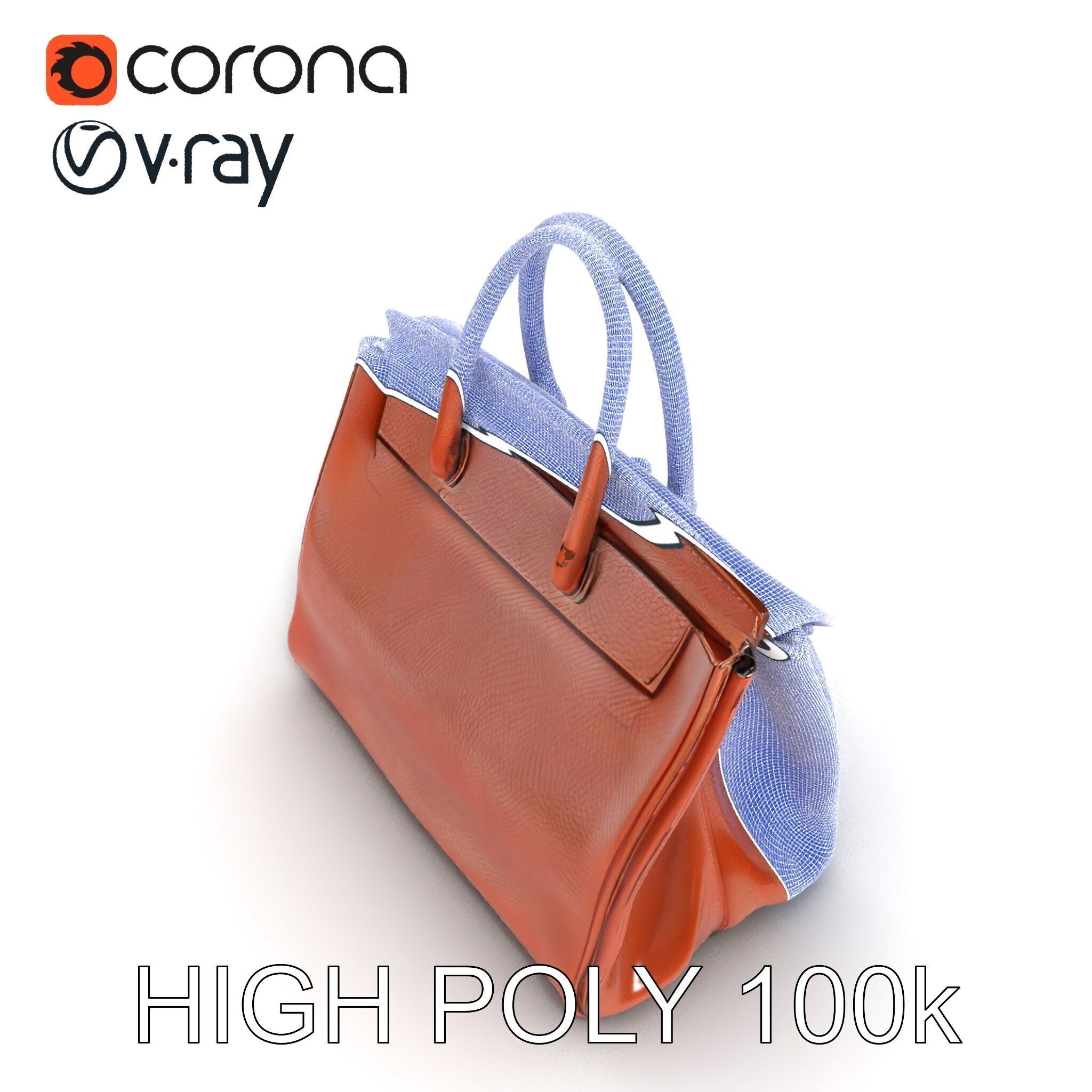 Luxury Handbag D Model Pack Low-poly 3D model_19