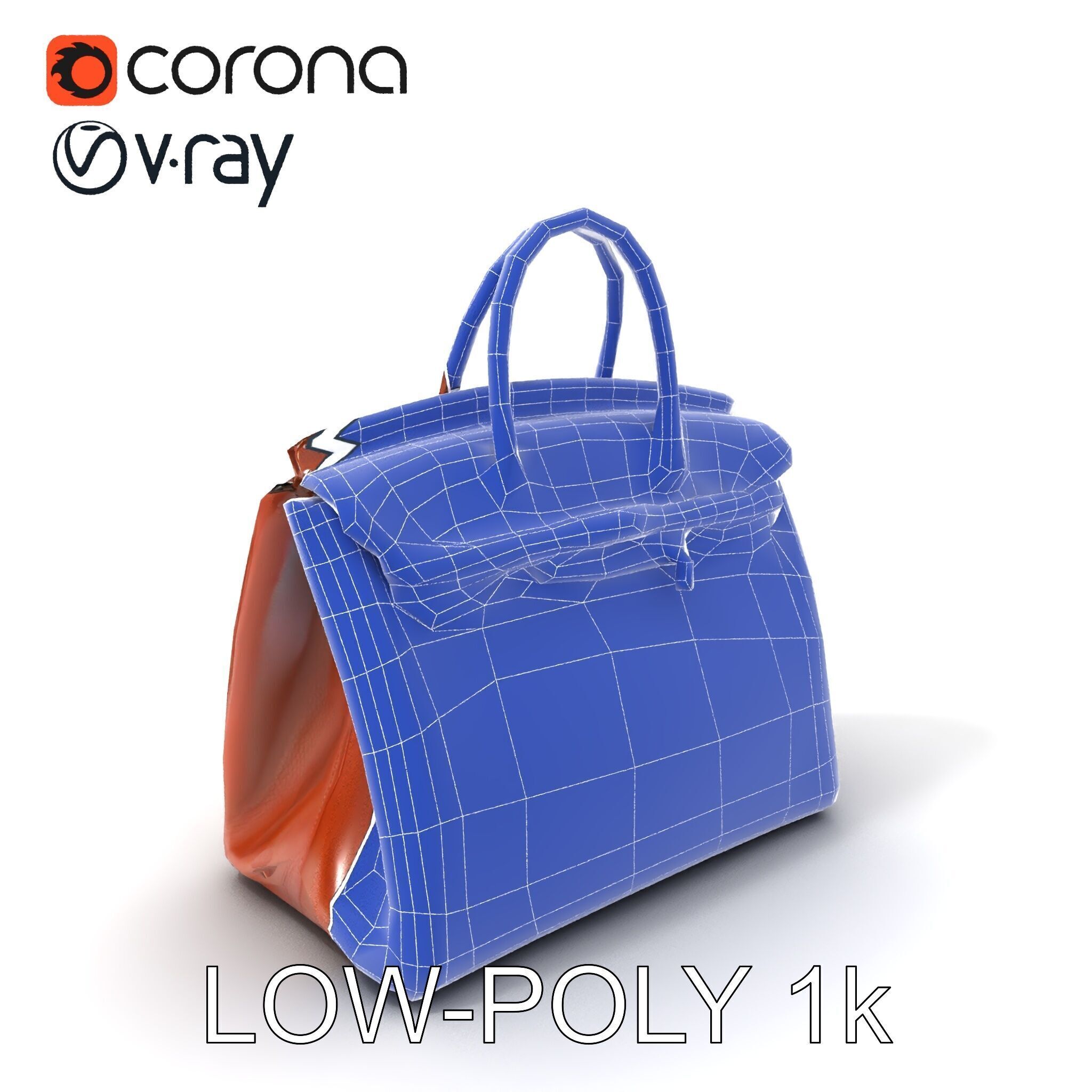 Luxury Handbag D Model Pack Low-poly 3D model_16