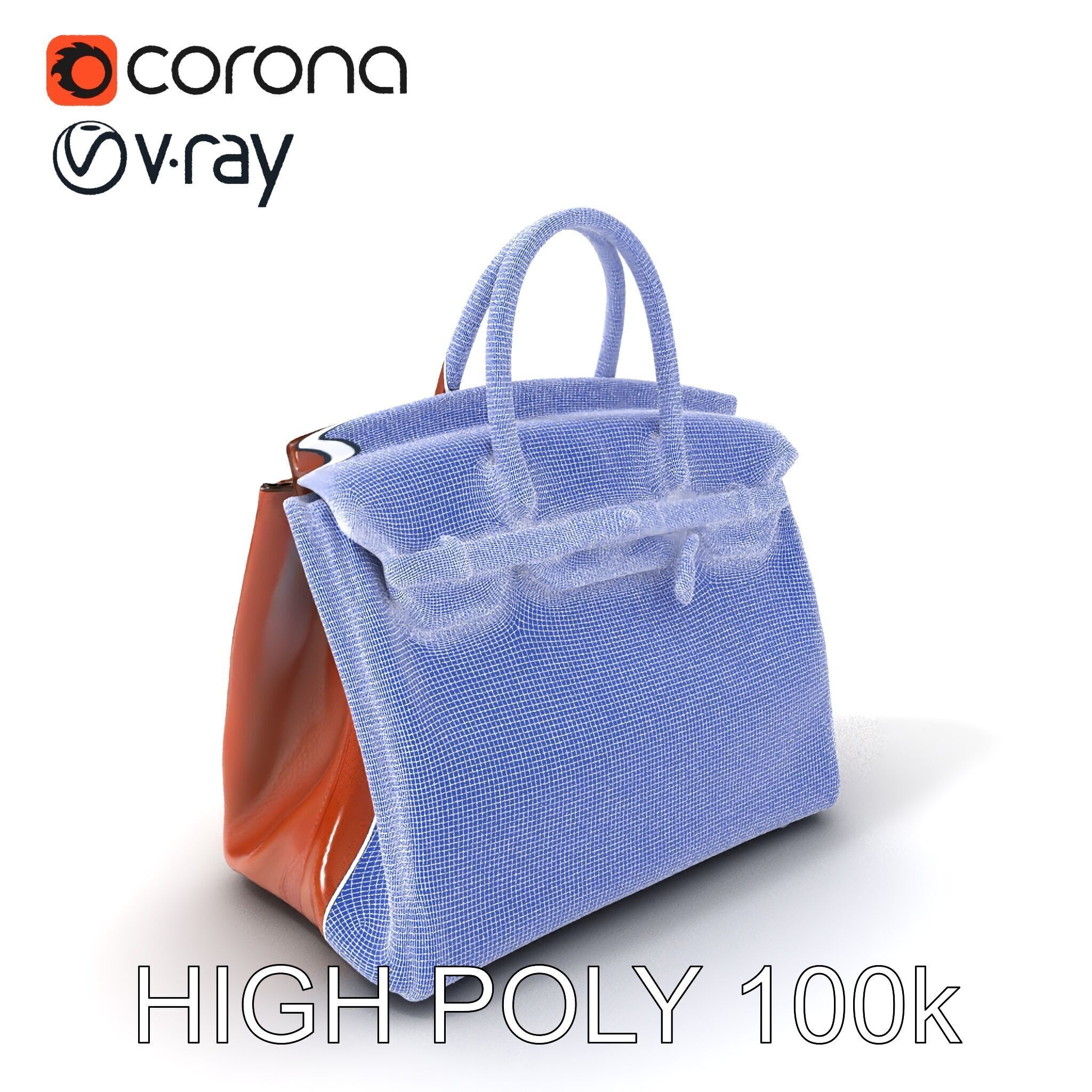 Luxury Handbag D Model Pack Low-poly 3D model_3