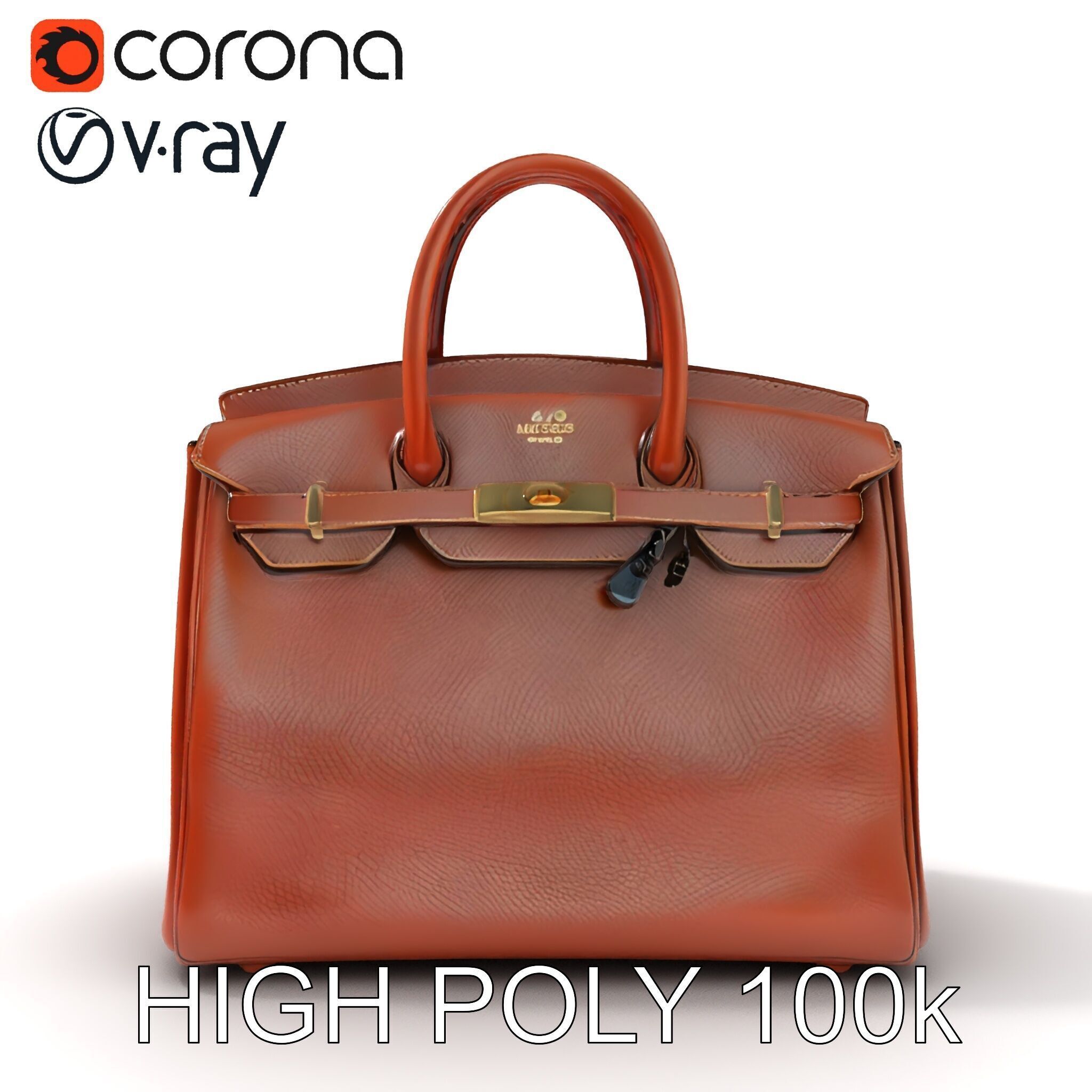 Luxury Handbag D Model Pack Low-poly 3D model_35