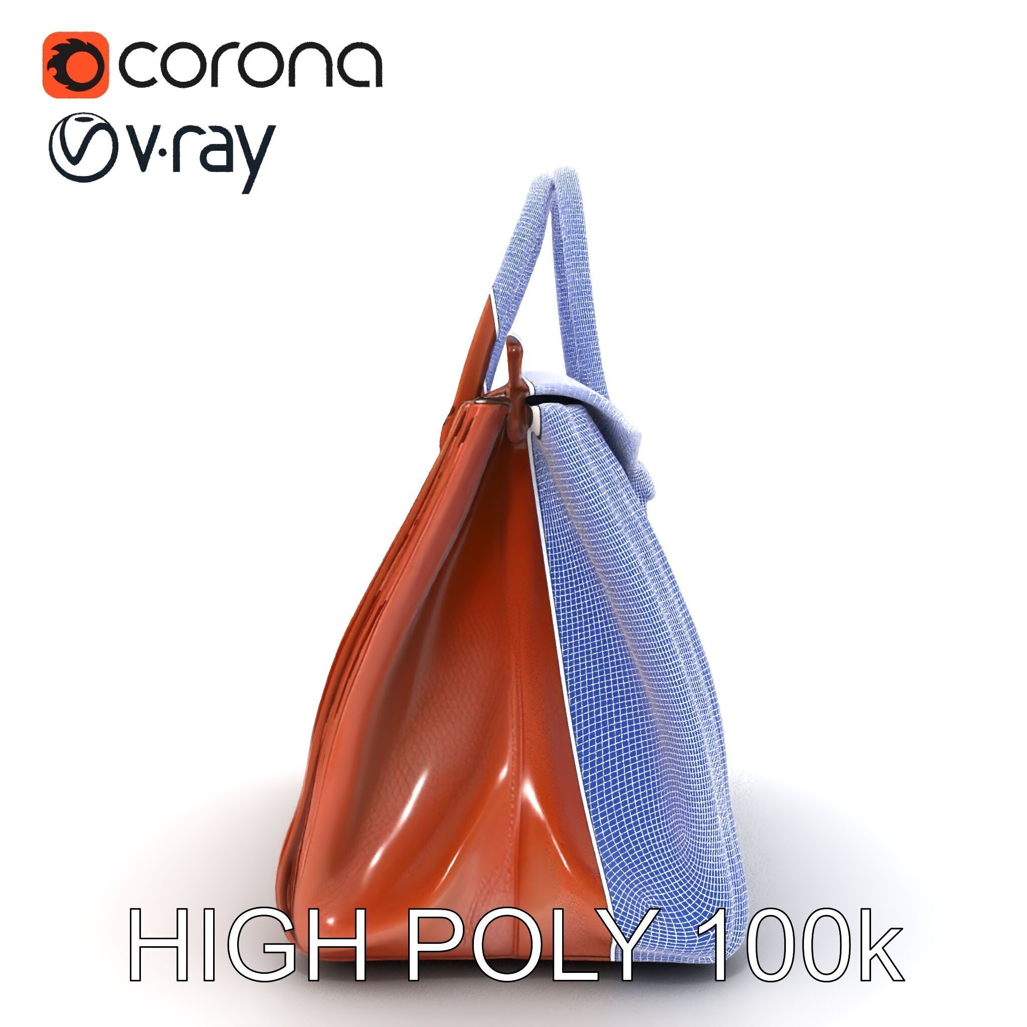 Luxury Handbag D Model Pack Low-poly 3D model_11