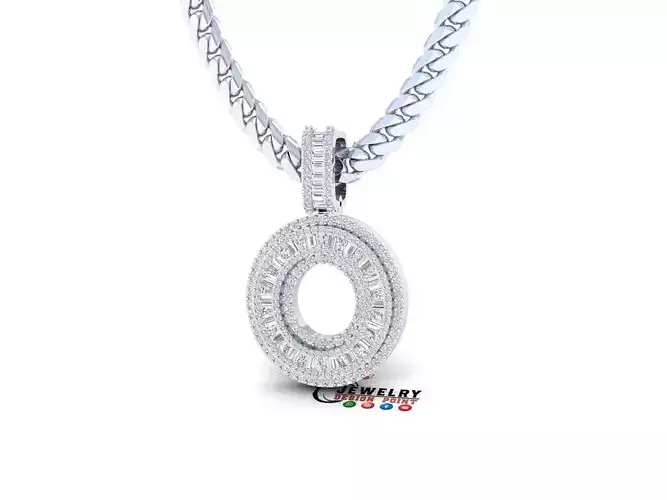 Custom Initial O Letter Diamond  A to Z Alphabet Bug Necklace