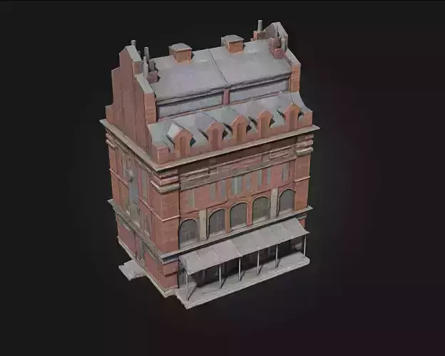 Brick Factory Building  Industrial Heritage in Detailed Form