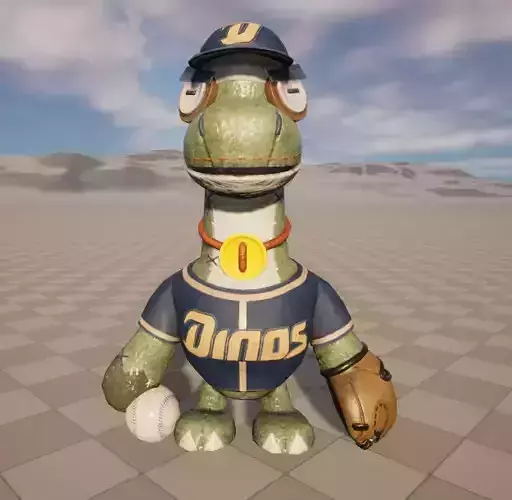 Stylish puppetry dinosaur baseball player strap skeleton skin