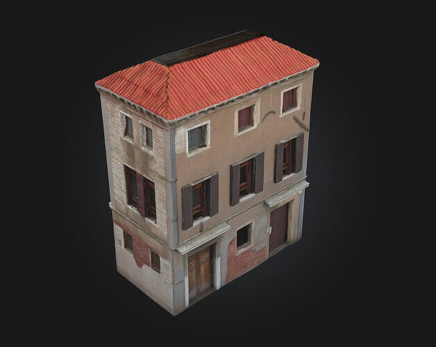 The Old Townhouse  Classic Charm of Historic Urban Living 3D model 5