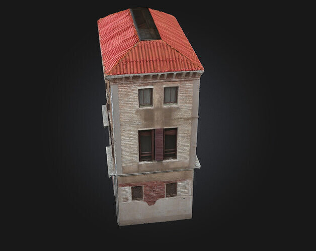 The Old Townhouse  Classic Charm of Historic Urban Living 3D model 7