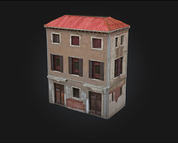 The Old Townhouse  Classic Charm of Historic Urban Living 3D model 2