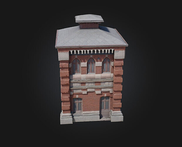 Brickhouse Tower  Sturdy Heights of Historic Architecture 3D model 5