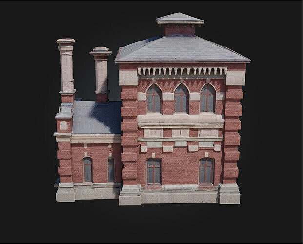 Brickhouse Tower  Sturdy Heights of Historic Architecture 3D model 7