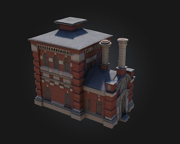Brickhouse Tower  Sturdy Heights of Historic Architecture 3D model 4