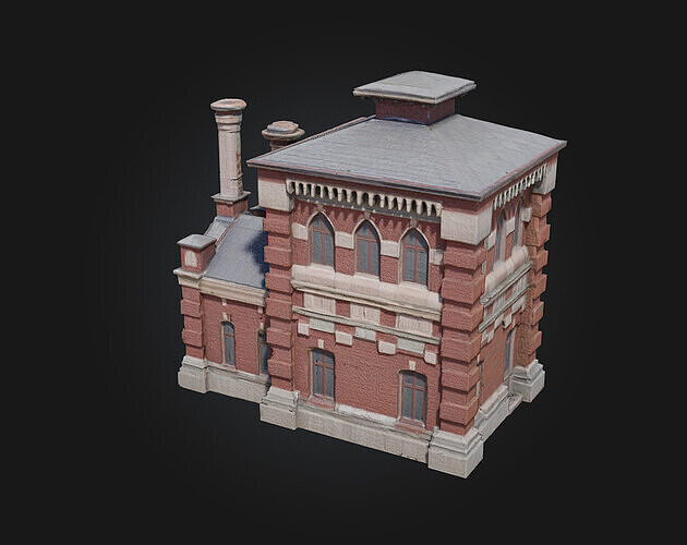 Brickhouse Tower  Sturdy Heights of Historic Architecture 3D model 2