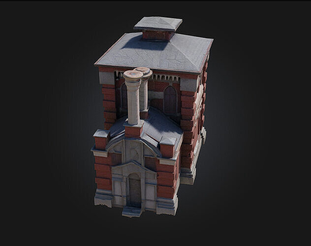 Brickhouse Tower  Sturdy Heights of Historic Architecture 3D model 6