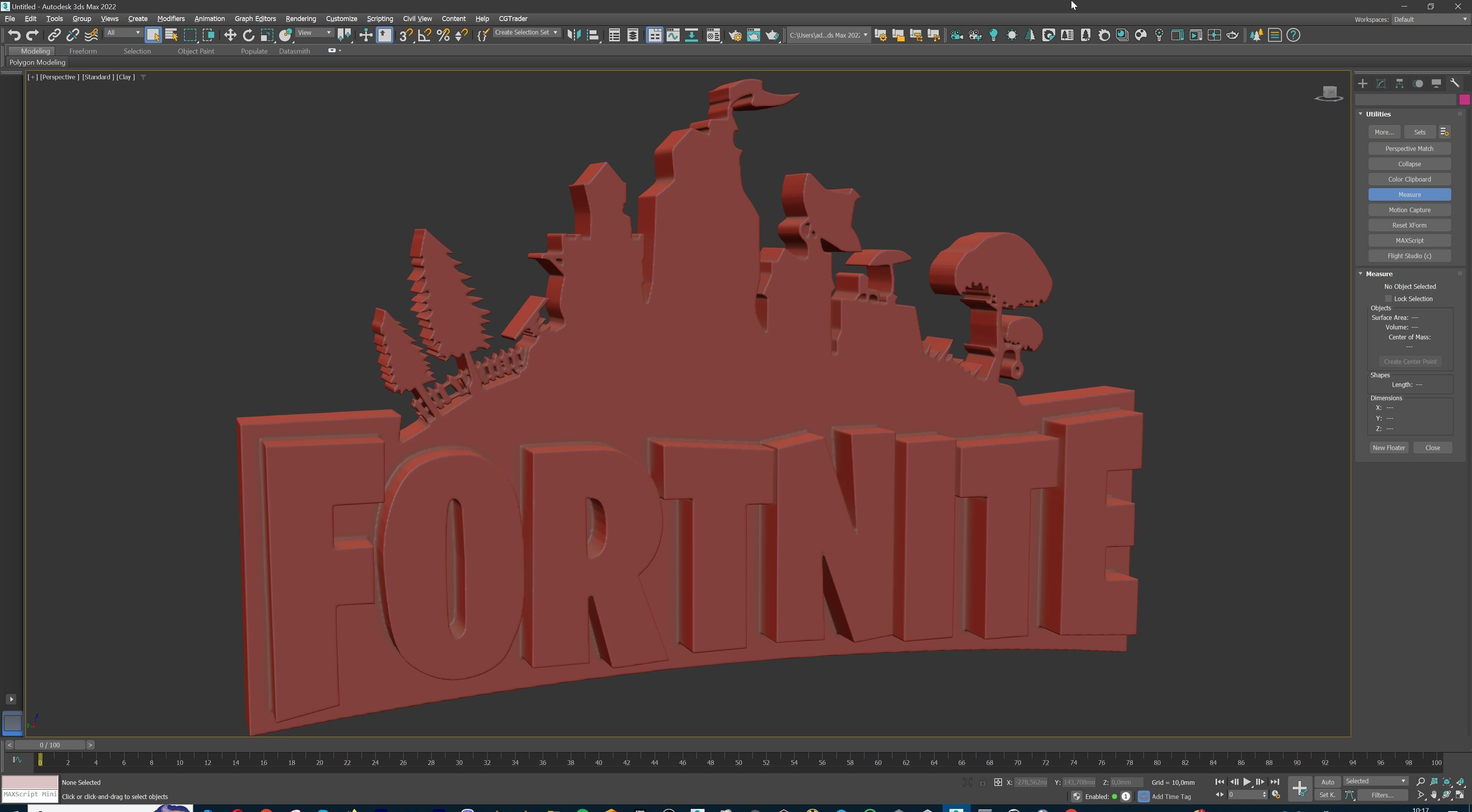 Fortnite Logo 3D print model_13