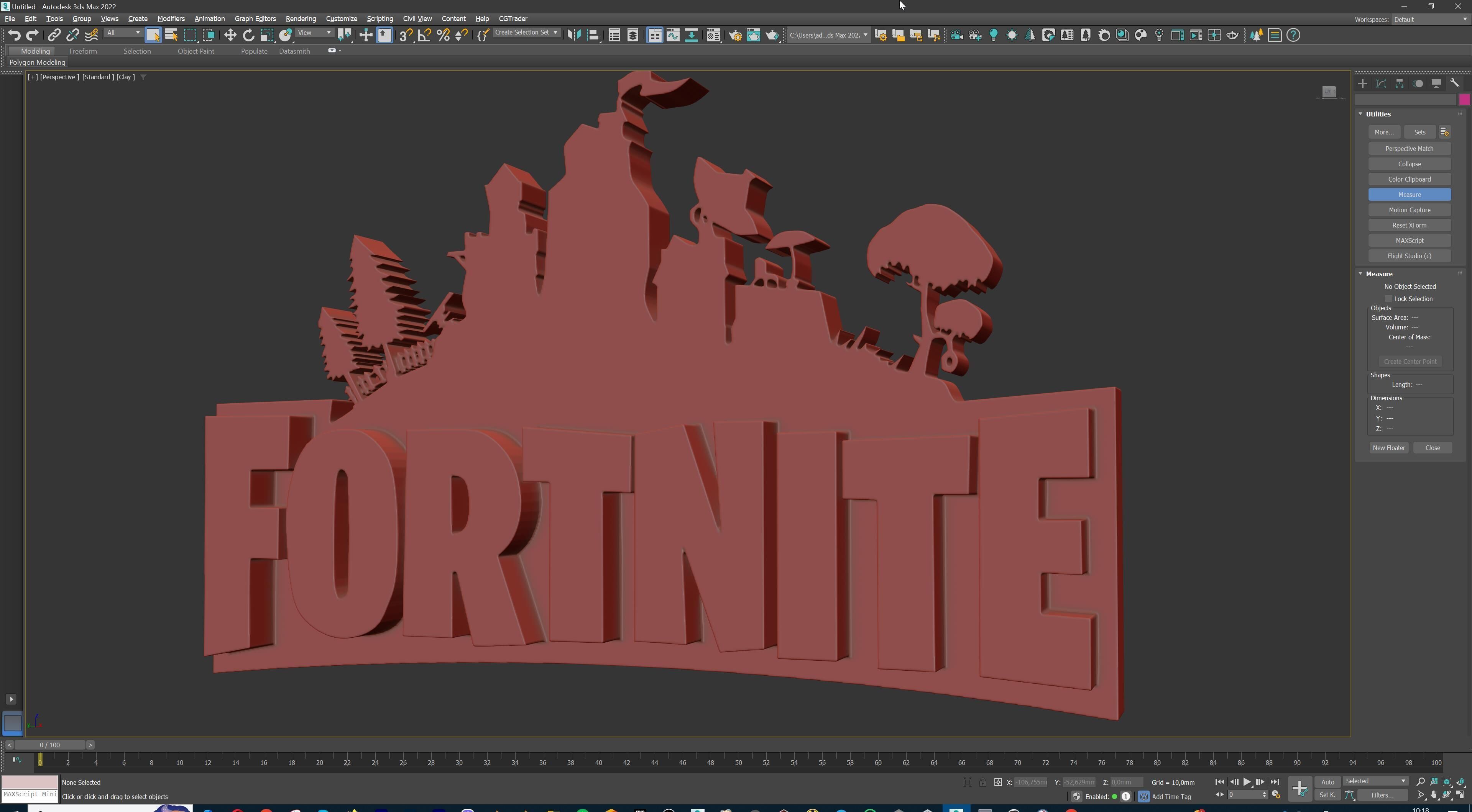 Fortnite Logo 3D print model_14