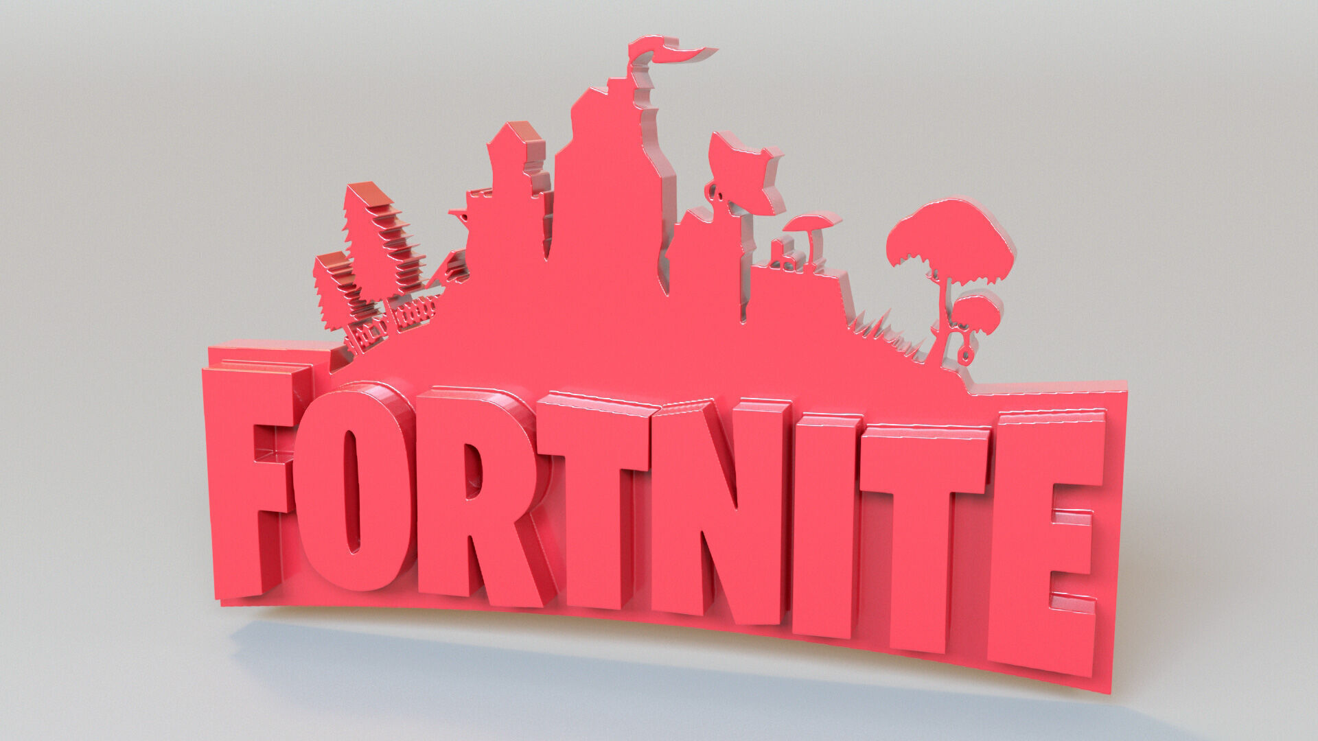 Fortnite Logo 3D print model_2