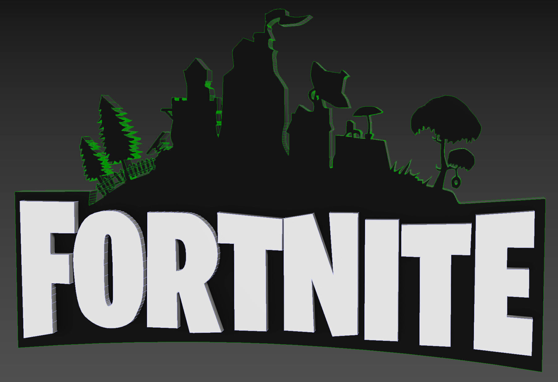 Fortnite Logo 3D print model_19